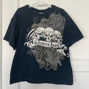 Y2K kids knotts berry farm Halloween haunt youth small tee